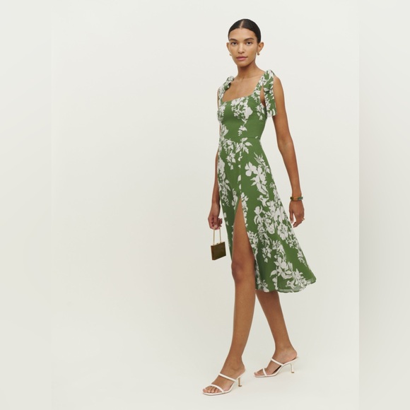 Reformation Twilight dress in green size 2 - Picture 4 of 8